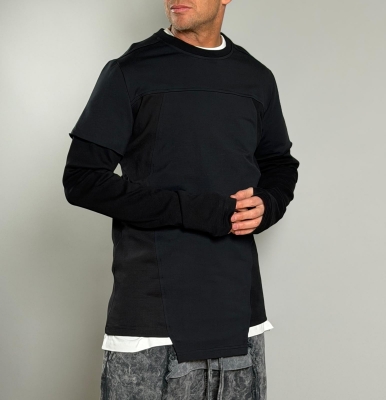 Мъжка блуза Layered BLACK