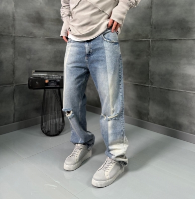 Мъжки дънки Straight  – Front Washed