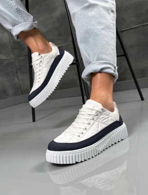 Мъжки ежедневни обувки White Navy Platform